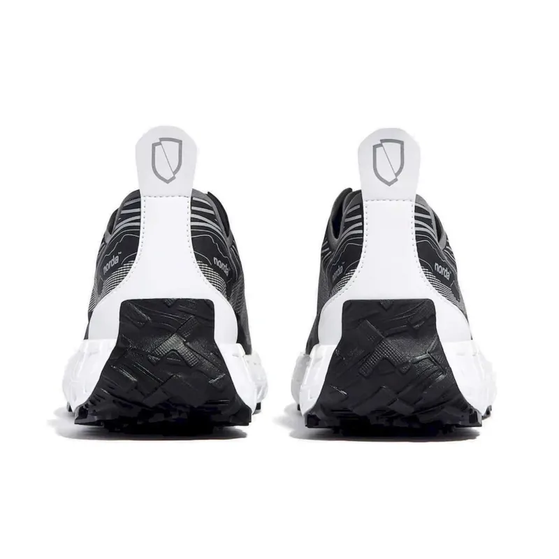NORDA 001 Anti Slip Wear Resistant Low Top Running Shoes Women's Black White-3