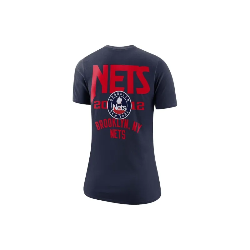 Nike NBA Women's Brooklyn Nets Courtside City Edition T Shirt Dark Blue-1