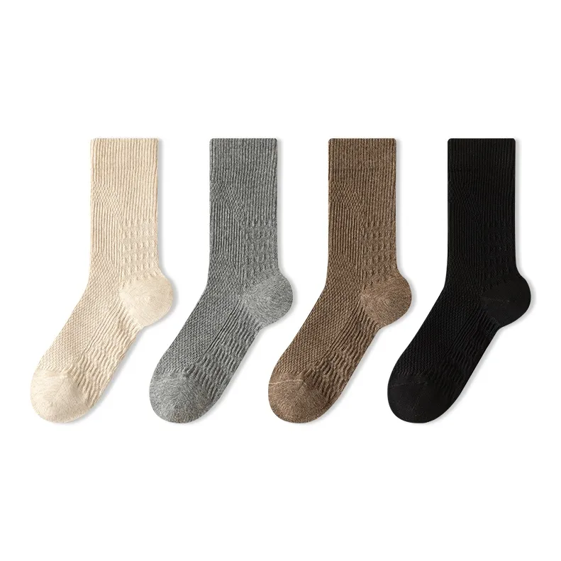 JIAZINI Mid Calf Socks Women's 4 Pack-3
