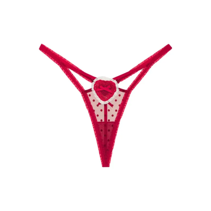 Victoria's Secret Velma Thong Panty Underpants Women's 1 Pack Red-0