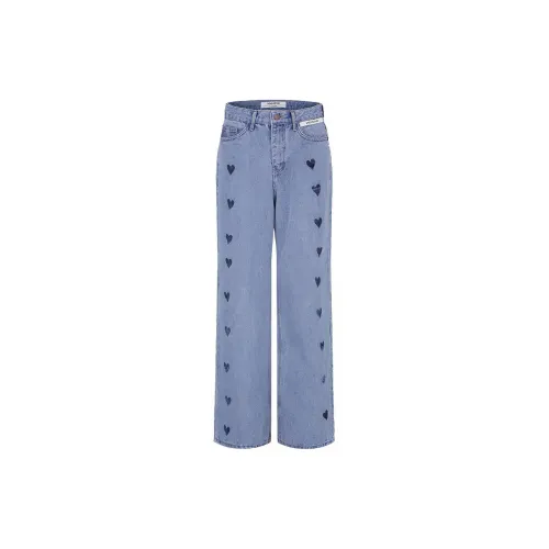 KIMHEKIM Jeans Women's Denim Blue