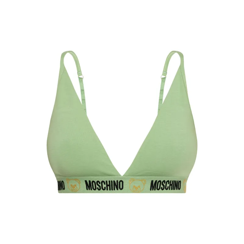 MOSCHINO Logo Band Triangle Bra-0