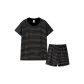 D23073 Short-Sleeved Shirt+Black Shorts