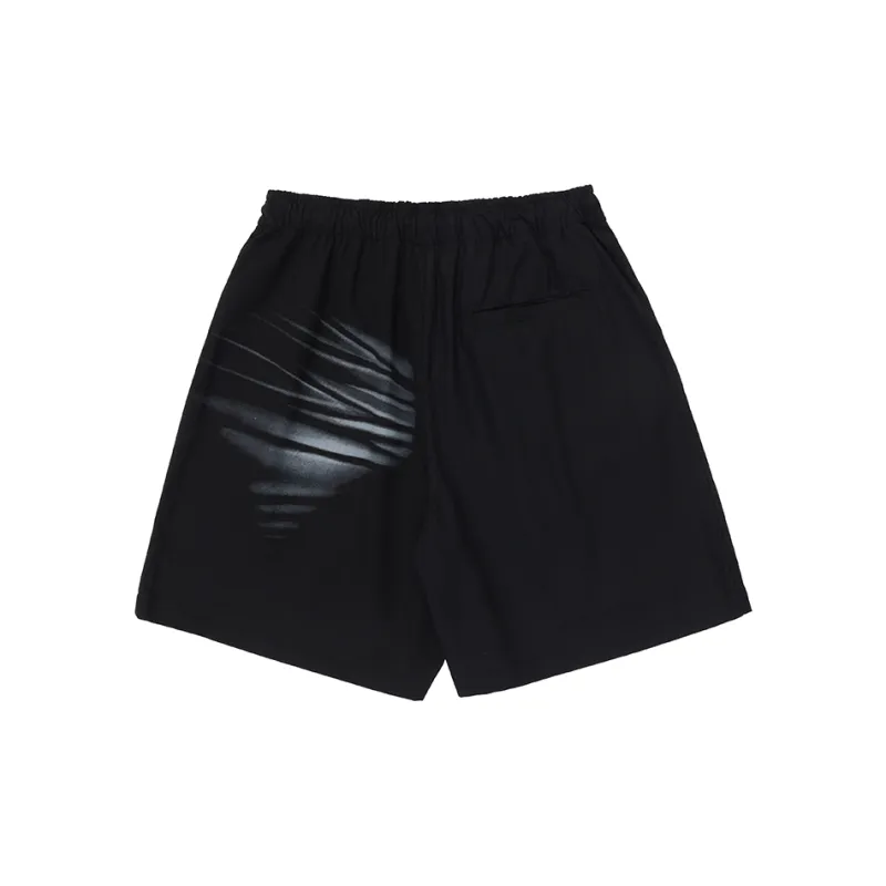 HKRXEC Casual Shorts Unisex Black-1