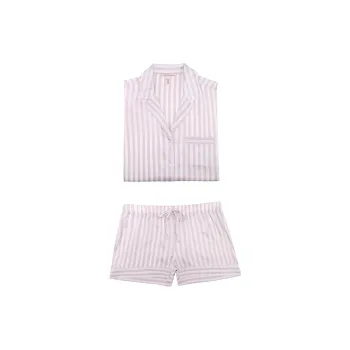 Victoria's Secret Satin Short Pajama Set Pajama Set Women's Light Purple Stripes