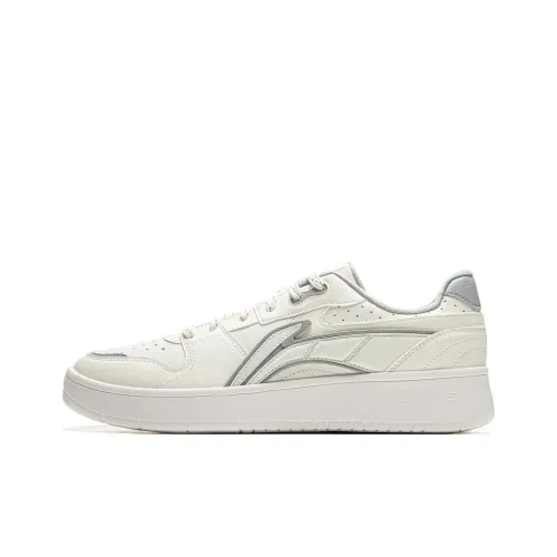 LINING Acer Truncatum Skateboard Shoes Men Low-Top Mist White/Brick Gray