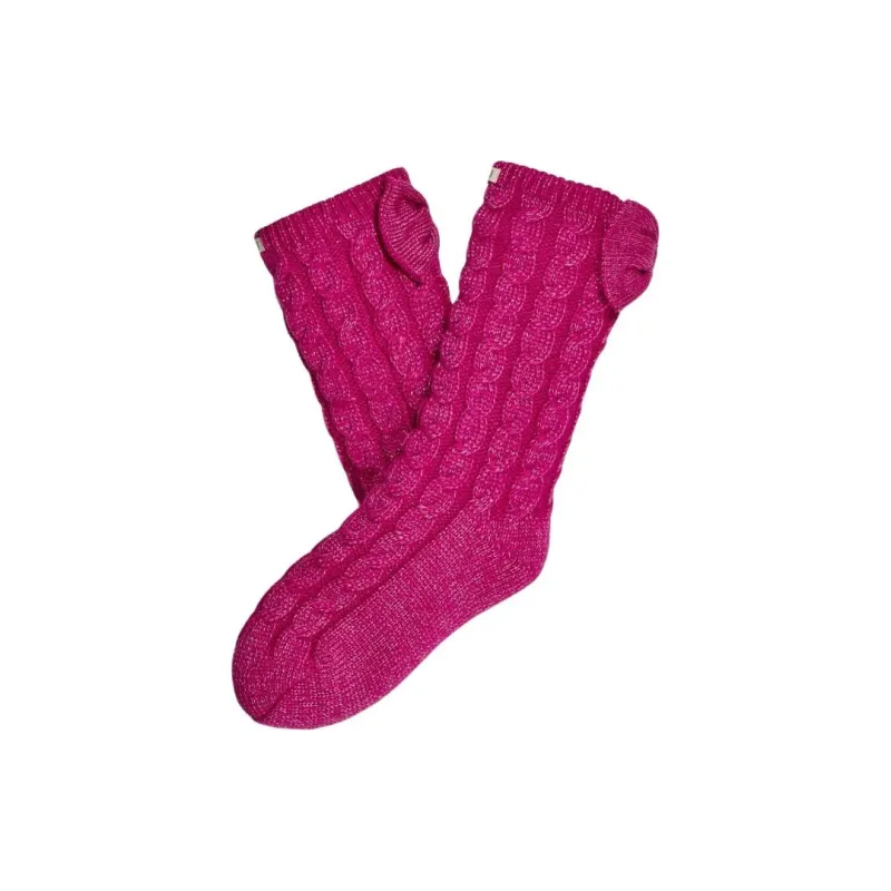 UGG Mid-Calf Socks Women's Dark Pink-0