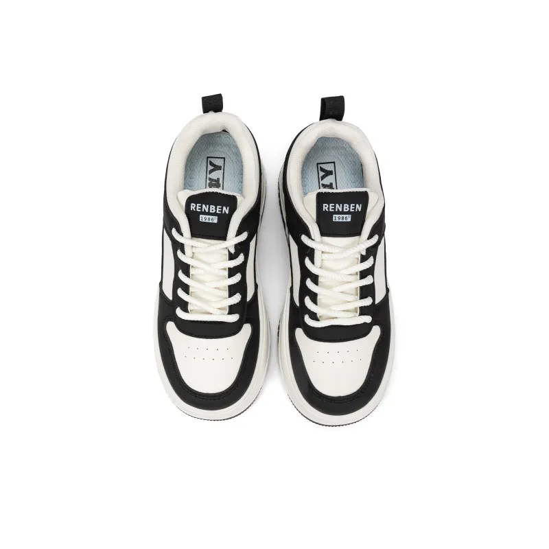 RENBEN Balance Height Increasing Low-Top Skateboard Shoes Women's-3