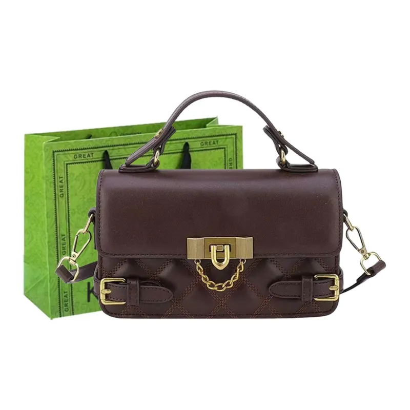 KARUISHA PU Diamond Pattern Bag, Shoulder Bag, Crossbody Bag, Handbag Regular Women's Ecru/Black/Coffee/Brown-5