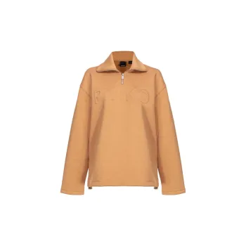 PINKO Logo-Embossed Zip-Up Sweatshirt