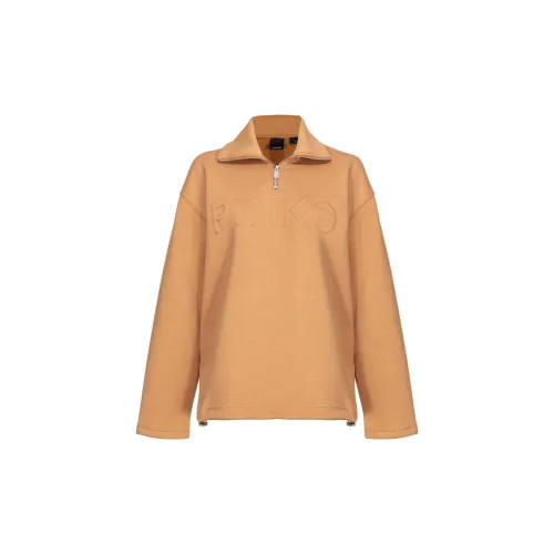 PINKO Logo-Embossed Zip-Up Sweatshirt