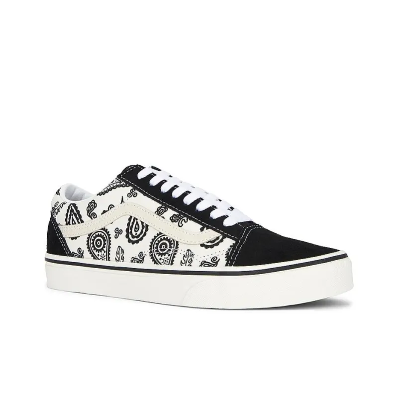 Vans Old Skool Anti-Slip Wear-Resistant Low-Top Skateboard Shoes Men's Black White-2