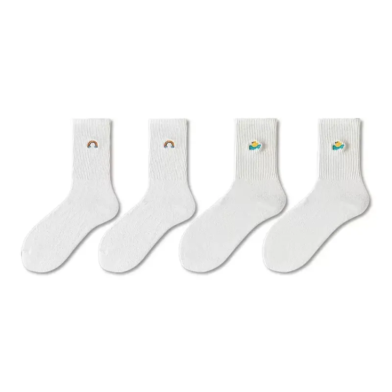 Moremoli Mid Calf Socks Unisex 4 Pack-10
