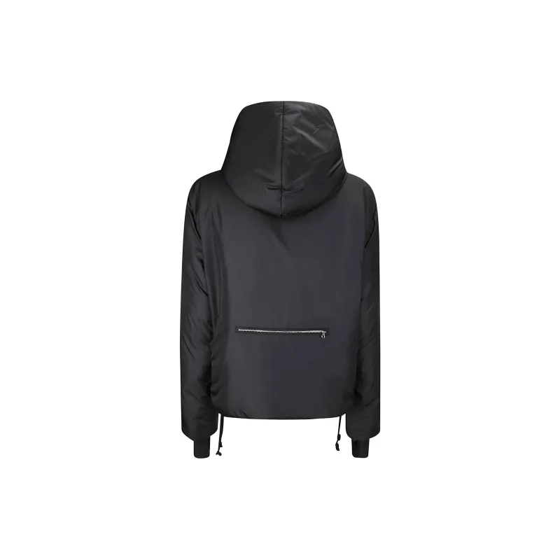 COURREGES Nylon Hooded Puffer Jacket 'Black'-1