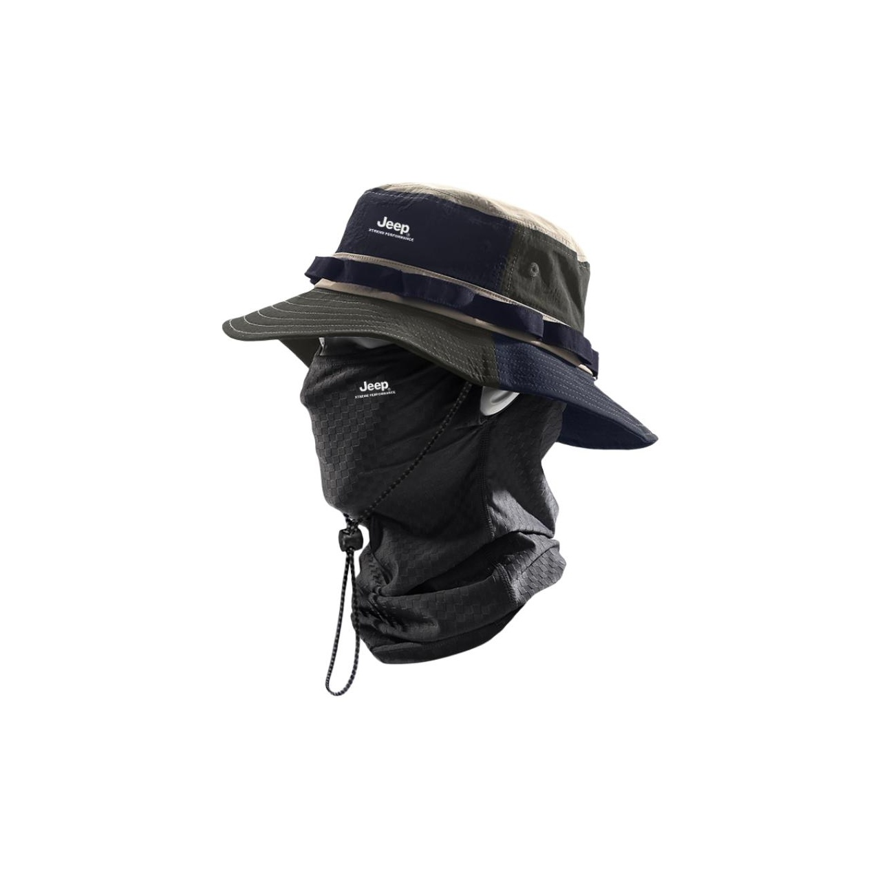★2023SS新作★JEEP★Nylon Bucket Hat Safari Hat (Beige) Black Logo 100% Nylon - CTP Store