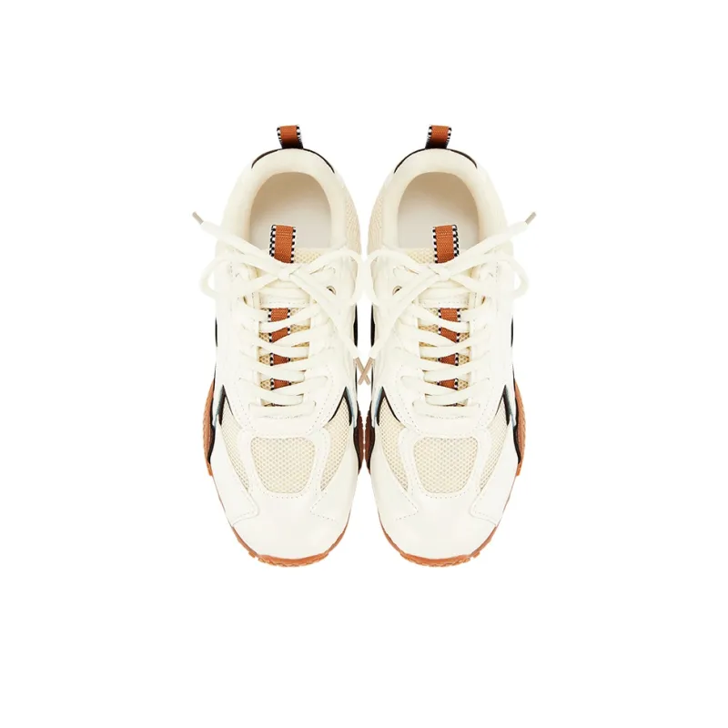 KARLIE KELLER Durable Breathable Moisture Wicking Low Top Running Shoes Women's Raw Pips Rubber White-2