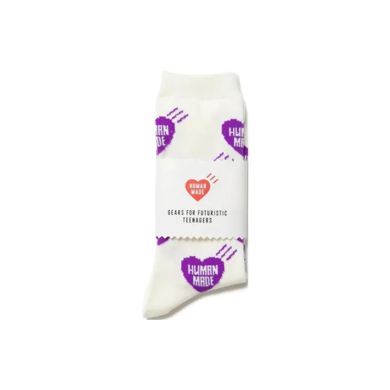 HUMAN MADE Heart Pattern Socks Red-8