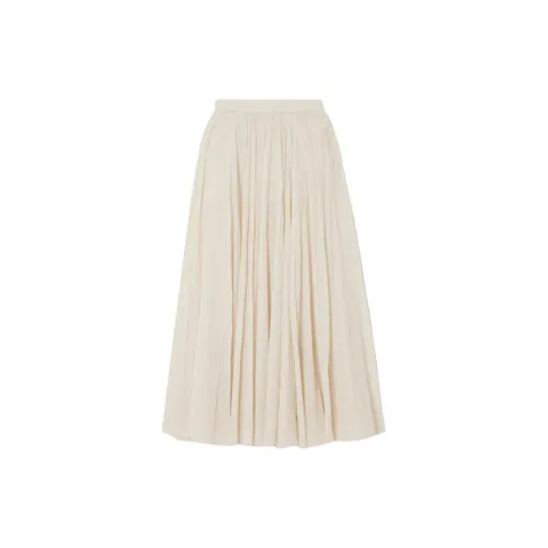 TOTEME FW24 Casual Long Skirts Women's Light Yellow