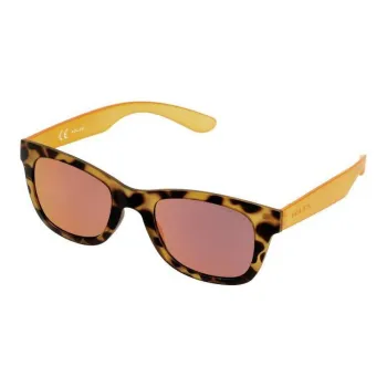 Police Injection Molded Glass Square Sunglasses Men's Yellow