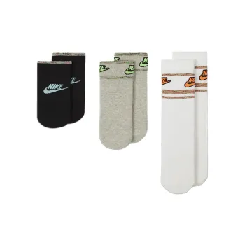 Nike Ankle Socks Unisex 3 Pack White/Gray/Black