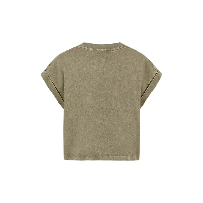 URBAN REVIVO T Shirt Women's Khaki Green-1