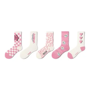 Primeet Mid Calf Socks Unisex 5 Pack