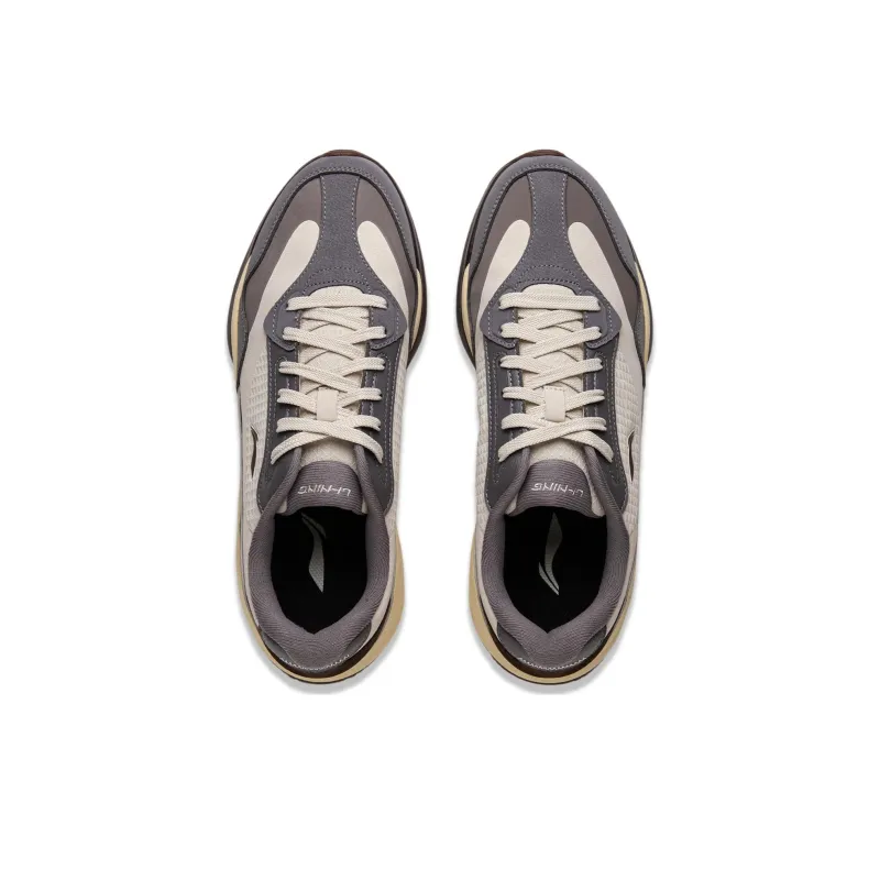 LiNing Load Capacity 2.0 Non-slip Lightweight Low-Top Casual Shoes Men's Beige Gray-3