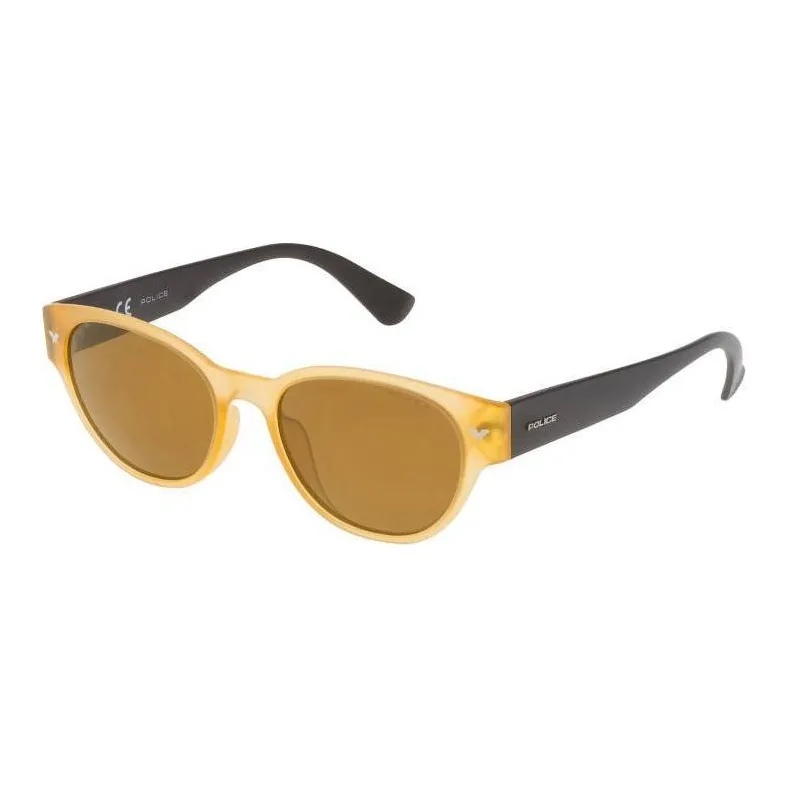 Police Injection Molded Oval Sunglasses Men's Black-0