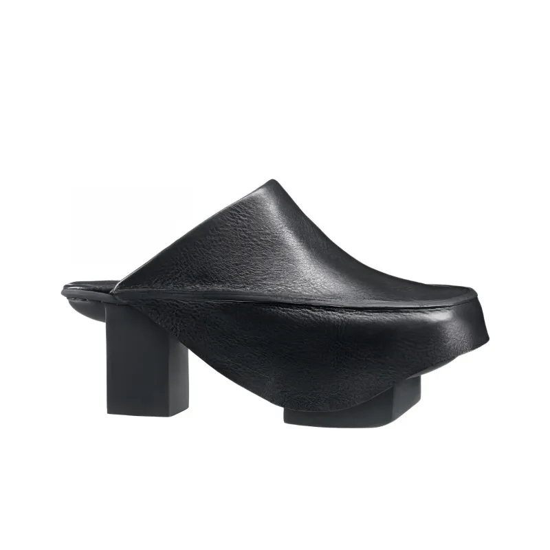 Trippen Wrap-toe Slippers Women's Black-1
