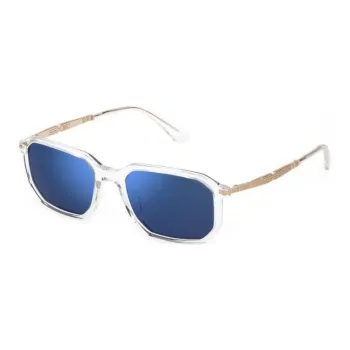 Police Acetate Metal Irregular Shape Sunglasses Men's Transparent