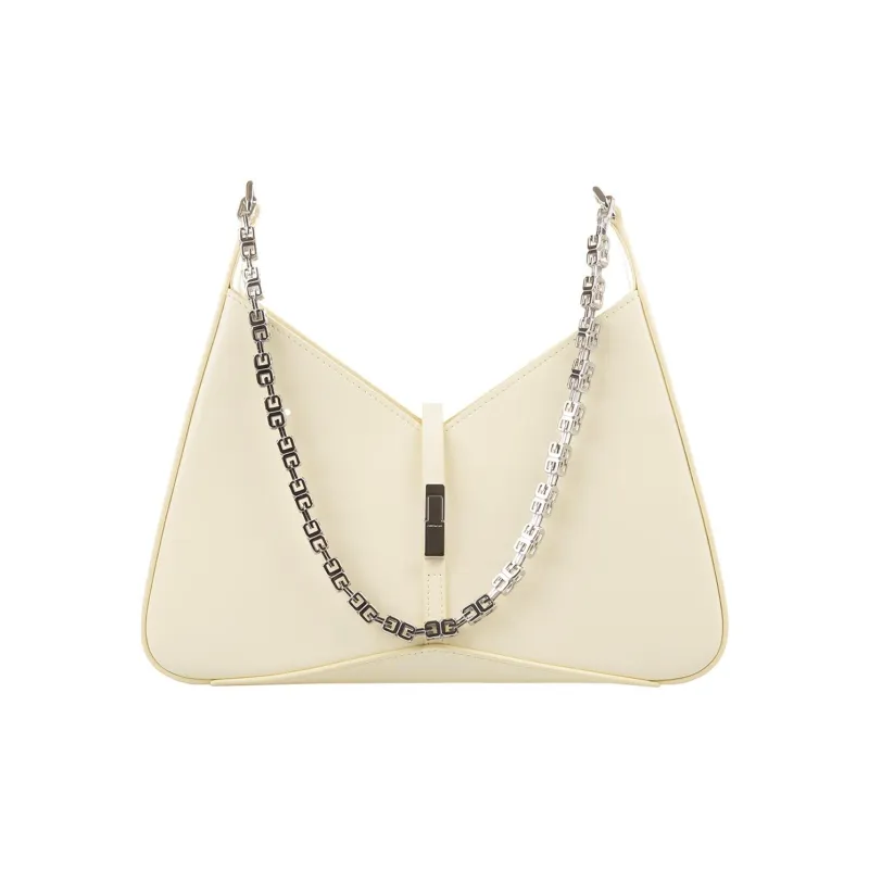 GIVENCHY Cut Out Series Shiny Brushed Calfskin Portable Crossbody Bag, Shoulder Bag Women's Yellow-0