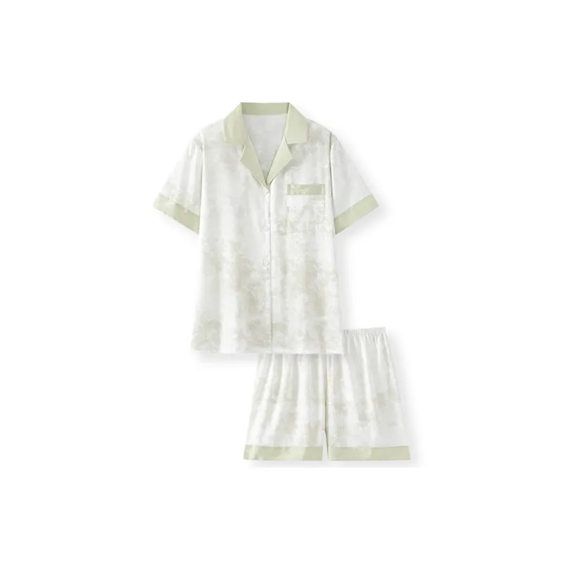 WANANNI Pajama Set Women's Light Green-0
