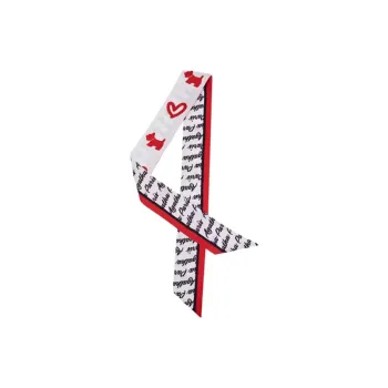 Agatha Polyester Silk Scarves Women's Red/Black