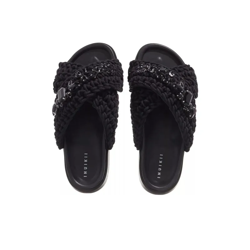Inuikii Slide Slippers Women's Black-4