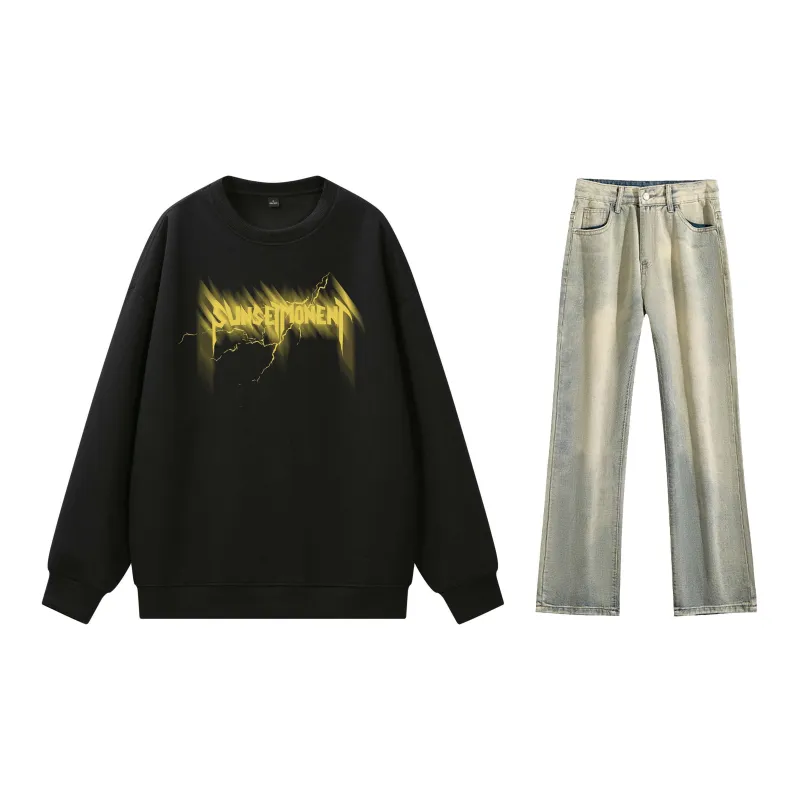 SUNSETMONENT Sweatshirt Set Unisex-18