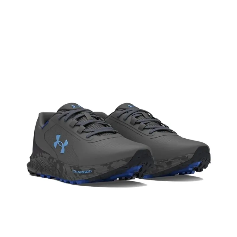 Under Armour Charged Bandit Trail 3 Anti Slip Wear Resistant Low Top Running Shoes Men's Gray Blue-2