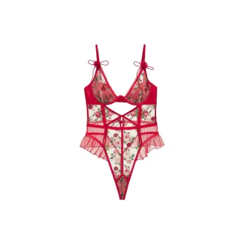 Victoria's Secret Anika Teddy Bodysuits Women's Red