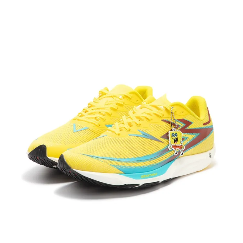 361° Speed Future Cushioning Anti-Slip Wear-Resistant Breathability Low-Top Casual Running Shoes Unisex Yellow Red-2