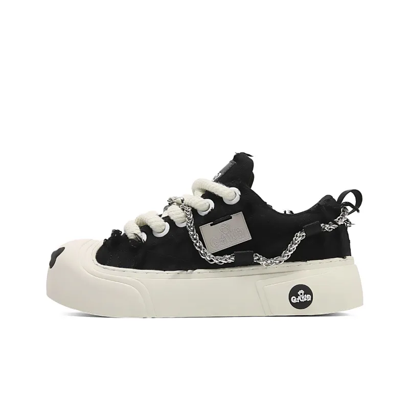 Q AND Coverage Slip Resistant Cushioning Abrasion Resistant Height Increasing Low Top Skateboard Shoes Unisex-22