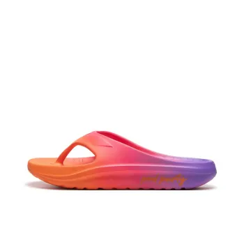 LOL x LiNing Abrasion Resistant Slip Resistant Flip Flops Unisex Orange Purple