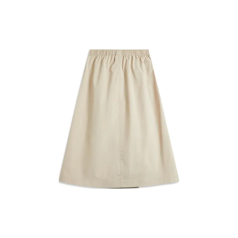 LiNing Sports Life Collection Casual Long Skirt Women's Oxford Brown-1