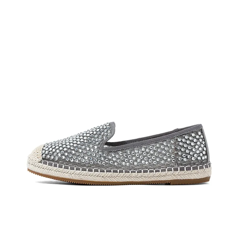 COMELY Espadrilles Women's Light Gold/Gray-9