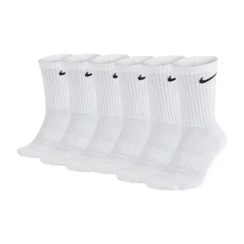 Nike Everyday Cushion Crew Knee High Socks Unisex Combo Set White