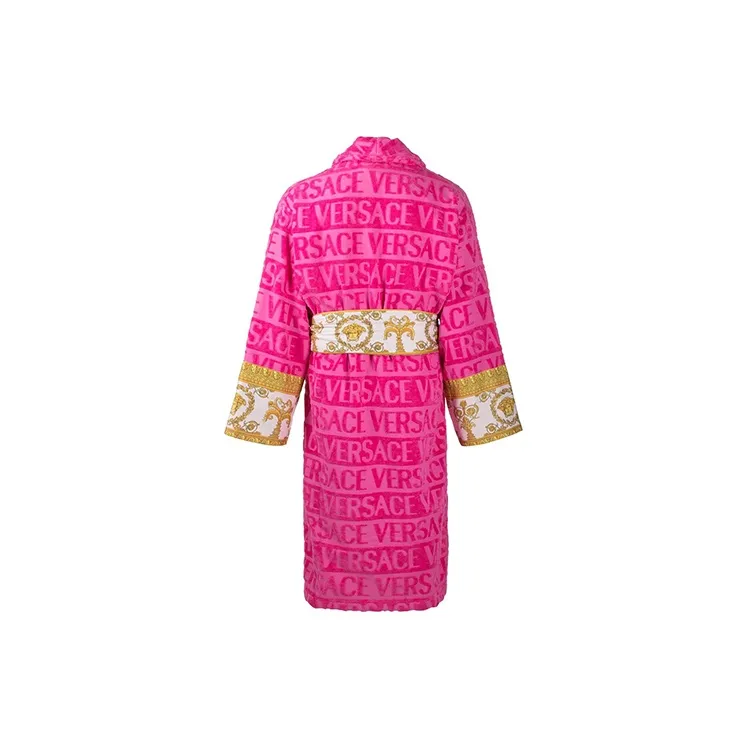 VERSACE Baroque Printed Belted Waist Robe-1