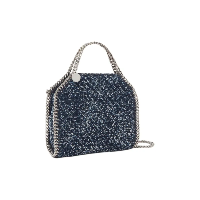 Stella McCartney Falabella Cotton Shoulder Bag Crossbody Bag Handbag Small Size Women's Spotted Blue-1