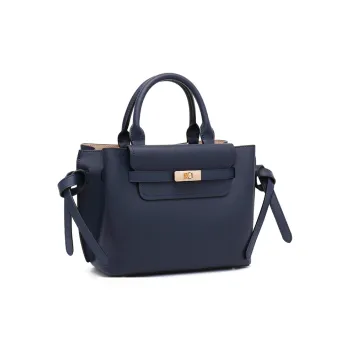 PIERPOLO Cow Leather Commute Birkin Bag Handbag Mommy Bag Shoulder Bag Crossbody Bag Regular Women's Blue/Khaki/Black