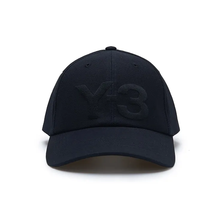 Y 3 Cotton Baseball Caps Men's Black-4
