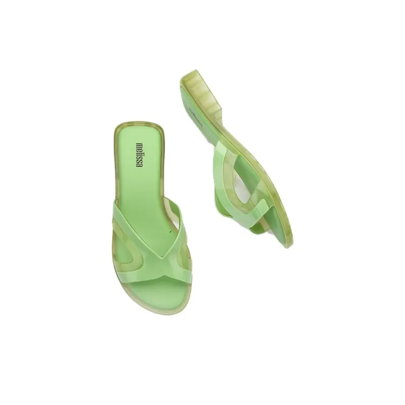 Melissa Slide Slippers Women's Black/White/Green-8