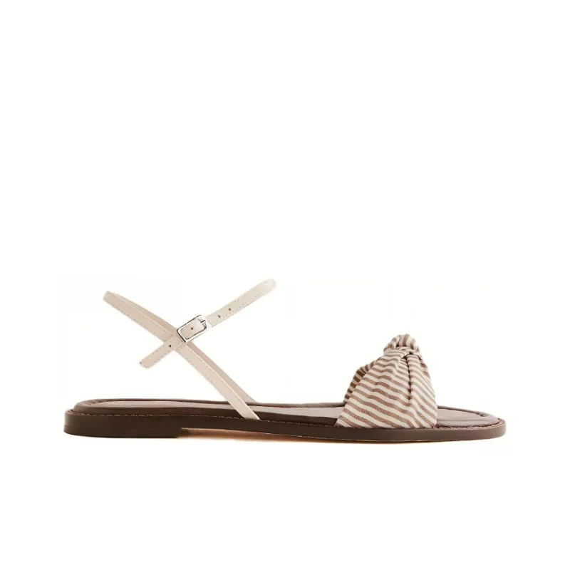REFORMATION Cassidy Strap Sandals Women's White-1