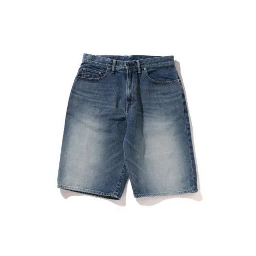 A BATHING APE Denim Shorts Men Blue